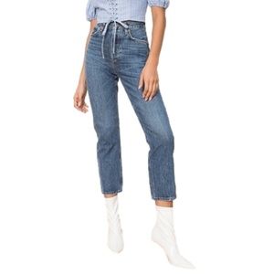 AGOLDE Riley High-Rise Straight Crop Air Blue Denim Jeans Size 29 EUC